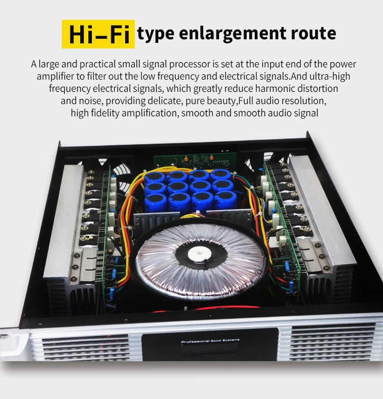 Alta Potencia Professional Amplificador de Poder 8ohmios