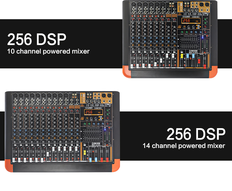 Mezclador de eco digital profesional con mezclador de audio 256dsp