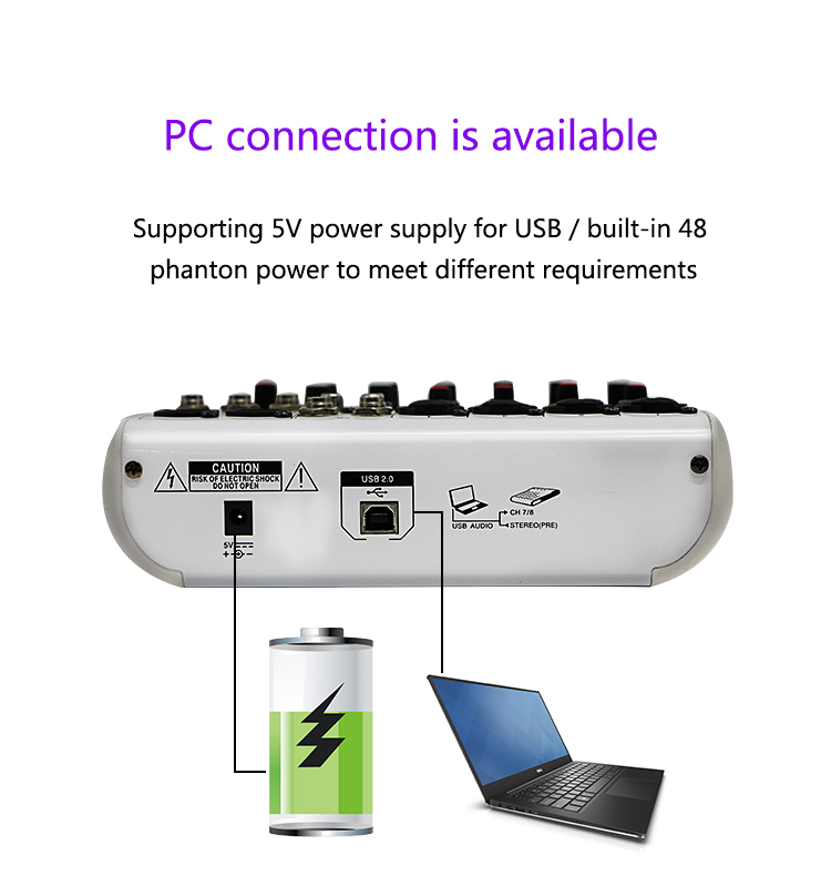 خلاط دي جي ميني بالجملة مع USB لإمداد الطاقة بجهد 5 فولت بسعر خلاط صغير