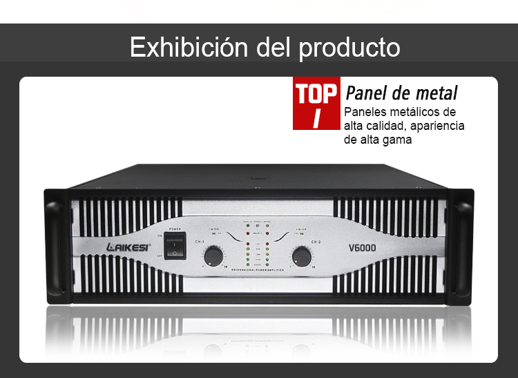 Amplificador de Poder Profesional AMX V5000 Alta Potencia