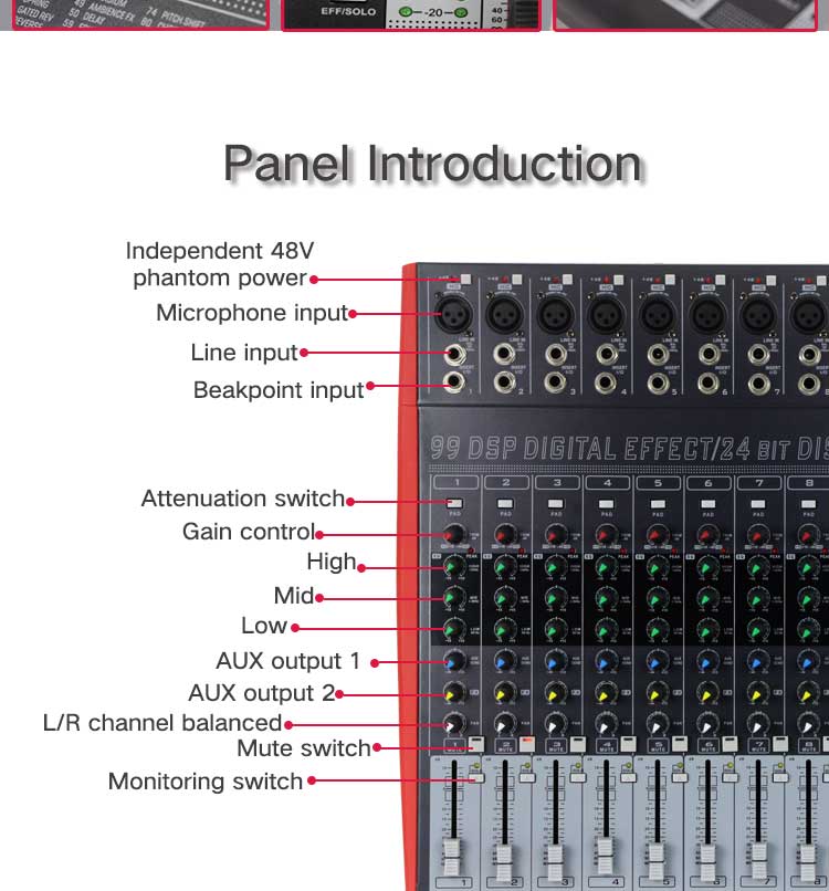 LAIKESI AUDIO DJ Controller Mixer с цифровым студийным микшером 99 DSP Sound