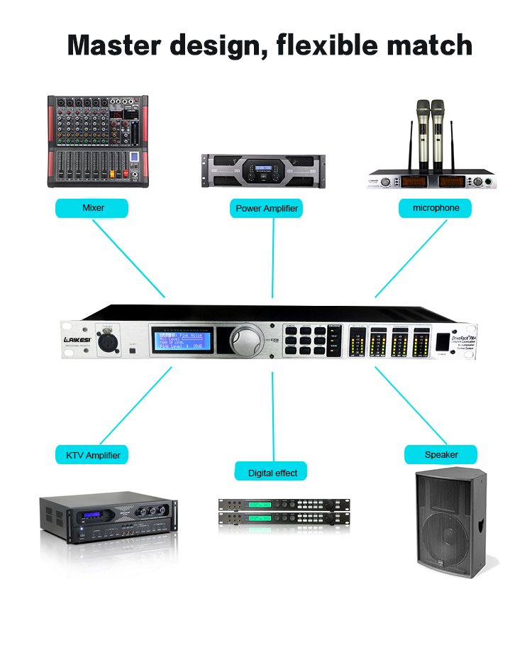 معالج dsp للصوت الرقمي الاحترافي لنظام الصوت PA +