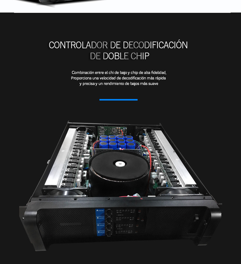 Amplificador de Potencia Audio Profesional FP Serie ALTA CALIDAD