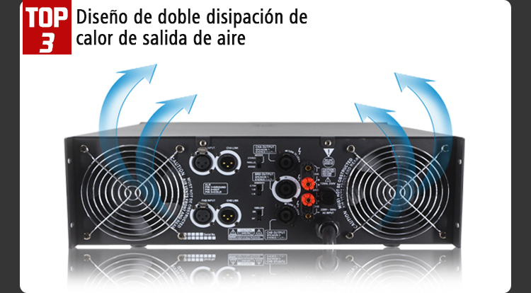 Amplificador de Poder Profesional AMX V5000 Alta Potencia