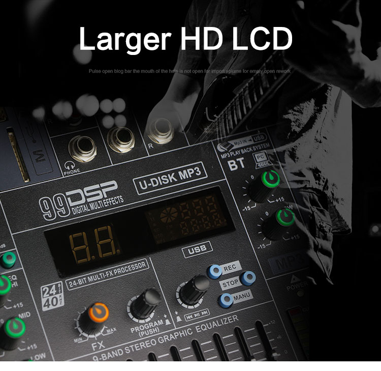 Высококачественный 8-канальный DJ-микшерный пульт с 99 DSP Sound Mixing Console