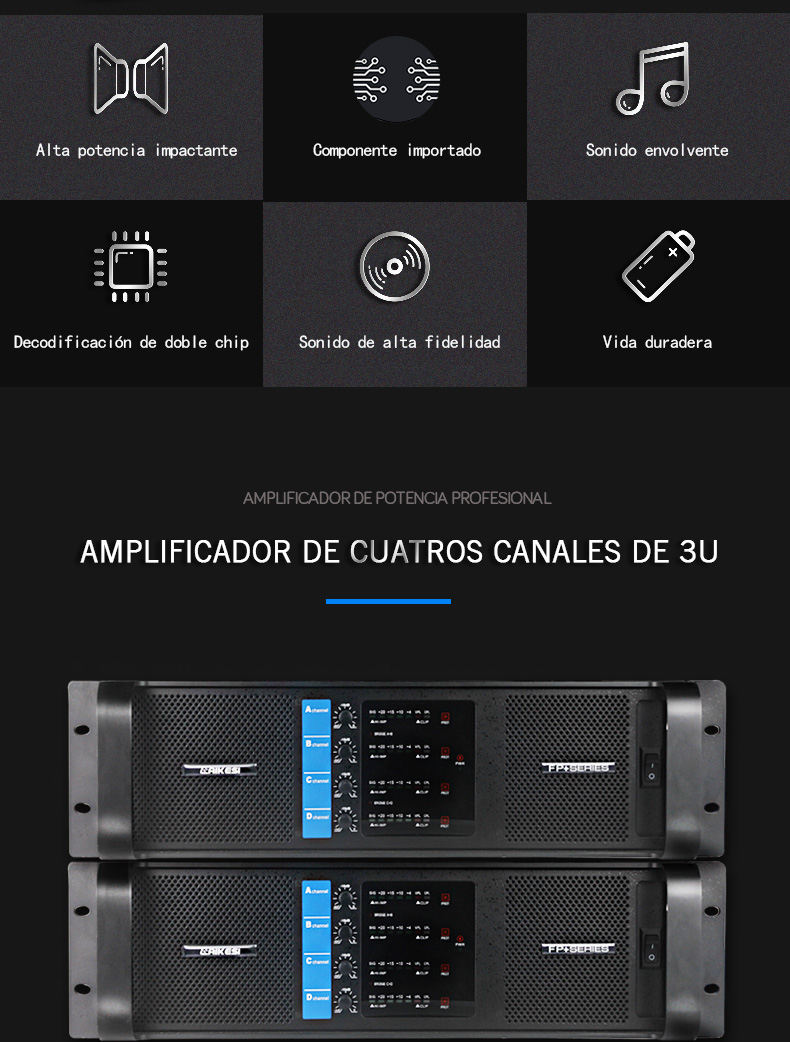 Amplificador de Potencia Audio Professional FP Serie ВЫСОКОЕ КАЧЕСТВО