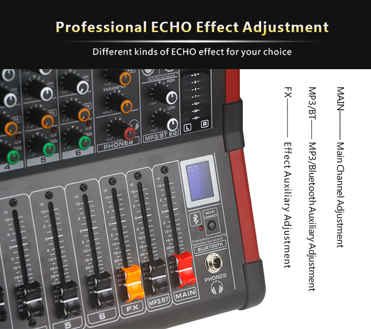 Consola digital mezcladora de audio profesional con 16DSP