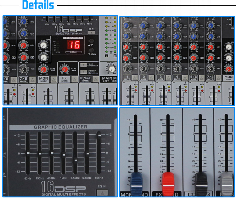 LAIKESI AUDIO dj mixer مع مشغل mp3 usb dj وخلاط الموسيقى