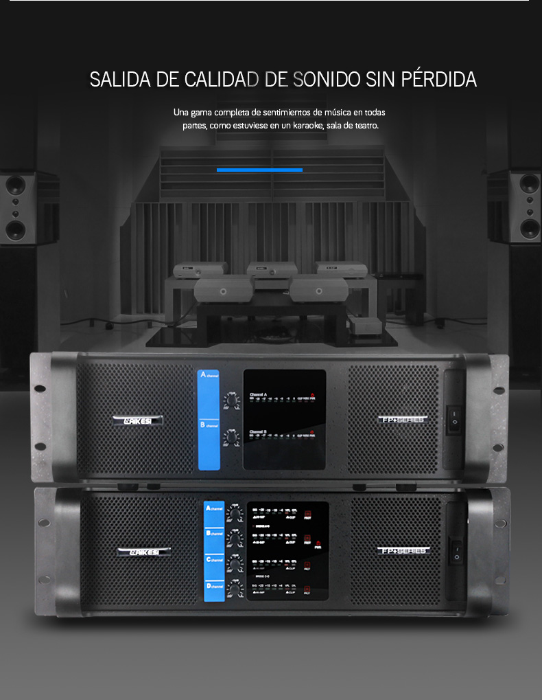 Amplificador de Potencia Audio Profesional FP Serie ALTA CALIDAD