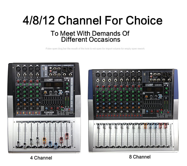 Высококачественный 8-канальный DJ-микшерный пульт с 99 DSP Sound Mixing Console