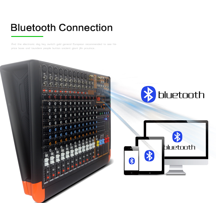 Consola mezcladora profesional de doble efecto con contacto inalámbrico y USB Power Mixer