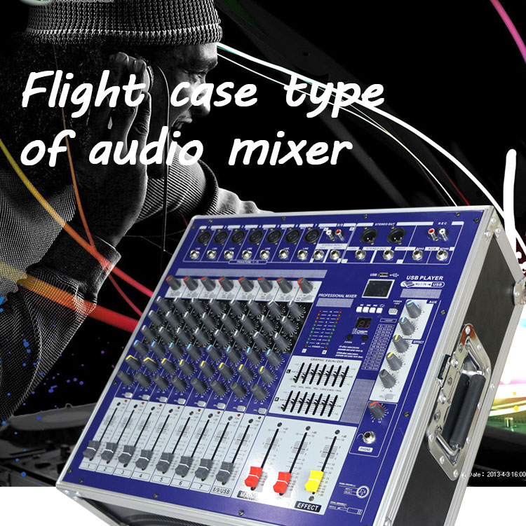 LAIKESI Power 8 قنوات خلاط صوت مع USB Power Mixer Amplifier مع حقائب سفر